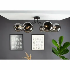Plafonnier Luce Design NEPTUN Noir, 8 lumières