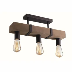 Plafonnier Luce Design Texas Brun, 3 lumières