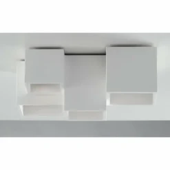 Plafonnier Luce-Design Foster peut être peint avec de la peinture ordinaire, Blanc, 5 lumières