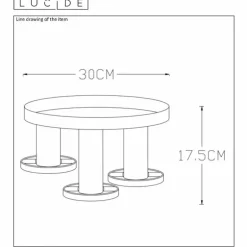 Plafonnier Lucide ANAKA Noir, 3 lumières