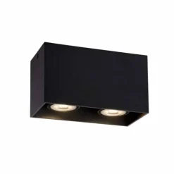 Plafonnier Lucide BODI Noir, 2 lumières