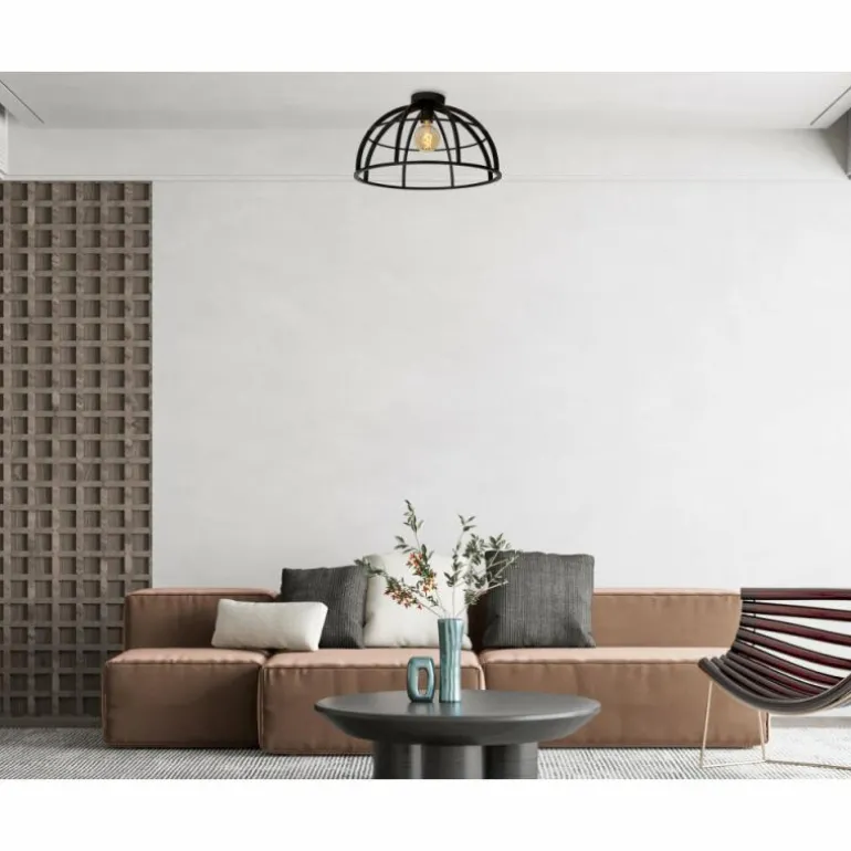 Plafonnier Lucide DIKRA Noir, 1 lumière