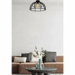 Plafonnier Lucide DIKRA Noir, 1 lumière