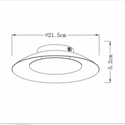 Plafonnier Lucide FOSKAL LED Argenté, 1 lumière