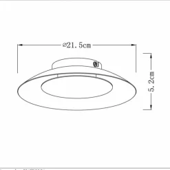 Plafonnier Lucide FOSKAL LED Blanc, 1 lumière