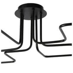 Plafonnier Lucide LESTER Noir, 6 lumières