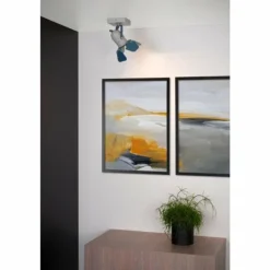 Plafonnier Lucide PICTO Bleu, Gris, 1 lumière