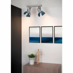 Plafonnier Lucide PICTO Bleu, Gris, 2 lumières