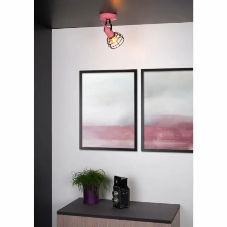 Plafonnier Lucide Pola Rose, Noir, 1 lumière