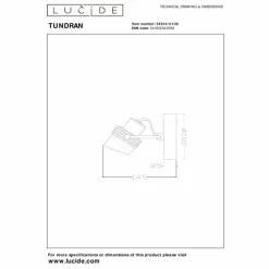 Plafonnier Lucide TUNDRAN Noir, 1 lumière