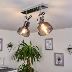 Plafonnier Lulea Chrome, 2 lumières