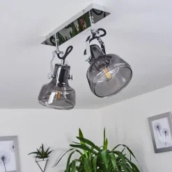 Plafonnier Lulea Chrome, 2 lumières