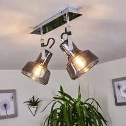 Plafonnier Lulea Chrome, 2 lumières