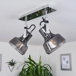 Plafonnier Lulea Chrome, 2 lumières