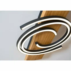 Plafonnier Lutec Rifia LED Écru, Noir, 1 lumière