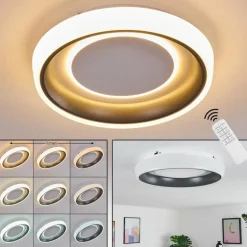 Plafonnier Mackay LED Anthracite, Blanc, 1 lumière