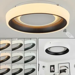 Plafonnier Mackay LED Blanc, 1 lumière, Télécommandes