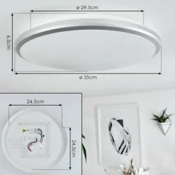 Plafonnier Magdala LED Blanc, 1 lumière