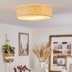 Plafonnier Magdalena Écru, Blanc, 2 lumières