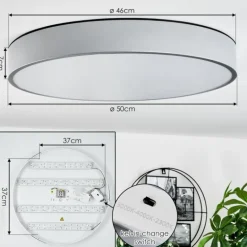 Plafonnier Maho LED Aluminium, 1 lumière
