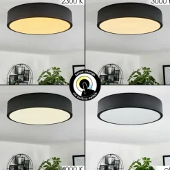 Plafonnier Maho LED Noir, 1 lumière