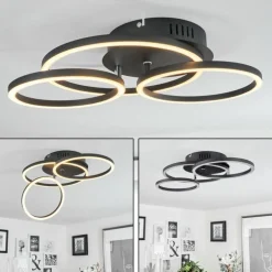 Plafonnier Malanie LED Noir, 1 lumière