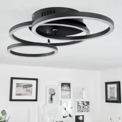 Plafonnier Malanie LED Noir, 1 lumière