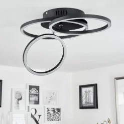 Plafonnier Malanie LED Noir, 1 lumière