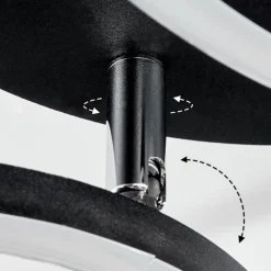 Plafonnier Malanie LED Noir, 1 lumière