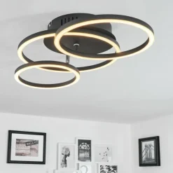 Plafonnier Malanie LED Noir, 1 lumière