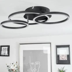 Plafonnier Malanie LED Noir, 1 lumière