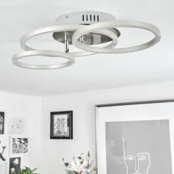 Plafonnier Malanje LED Nickel mat, 3 lumières