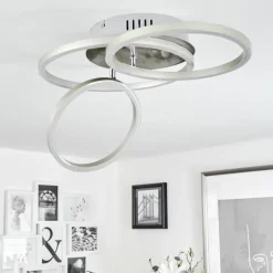 Plafonnier Malanje LED Nickel mat, 3 lumières