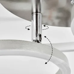 Plafonnier Malanje LED Nickel mat, 3 lumières