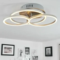 Plafonnier Malanje LED Nickel mat, 3 lumières