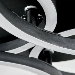 Plafonnier Malanje LED Noir, 4 lumières