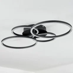 Plafonnier Malanje LED Noir, 4 lumières