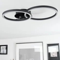 Plafonnier Malanje LED Noir, 2 lumières