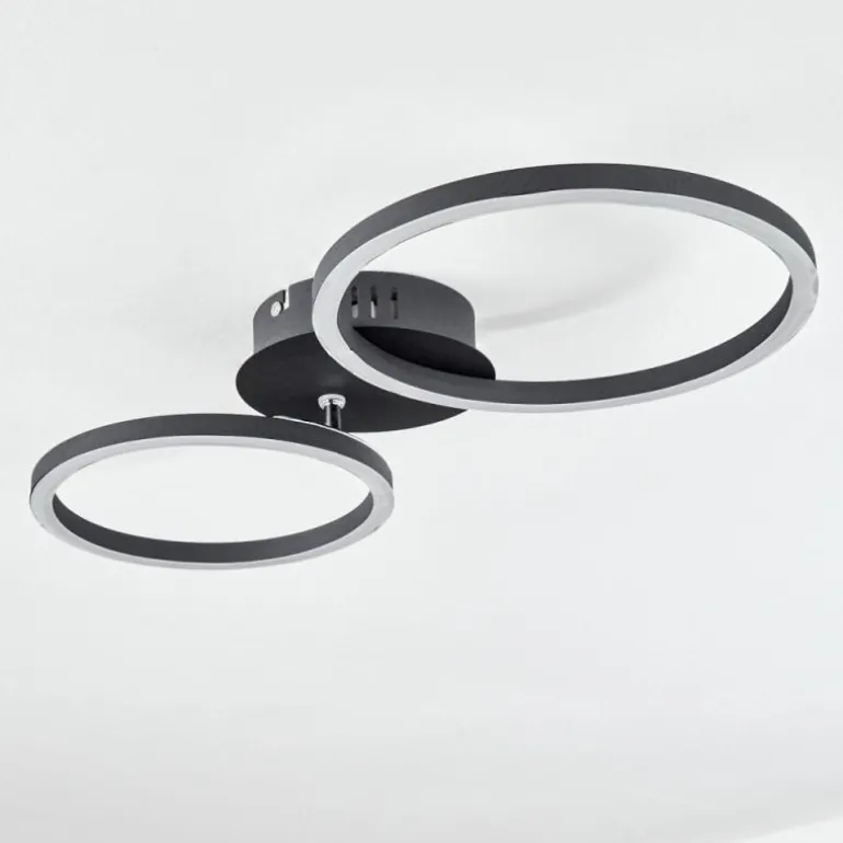 Plafonnier Malanje LED Noir, 2 lumières