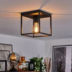 Plafonnier Malao Noir, 1 lumière