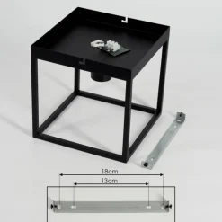 Plafonnier Malao Noir, 1 lumière