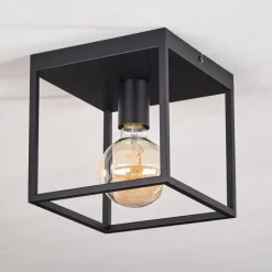 Plafonnier Malao Noir, 1 lumière