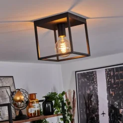 Plafonnier Malao Noir, 1 lumière