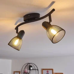 Plafonnier Malawi Noir, 2 lumières