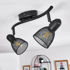 Plafonnier Malawi Noir, 2 lumières