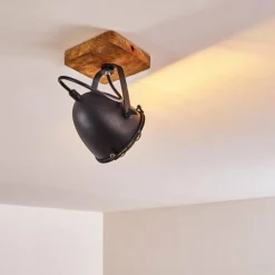 Plafonnier Malix Brun, Noir, 1 lumière