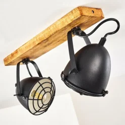 Plafonnier Malix Brun, Noir, 2 lumières