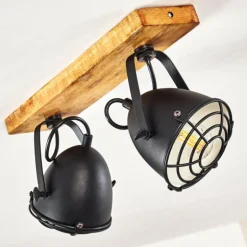 Plafonnier Malix Brun, Noir, 2 lumières