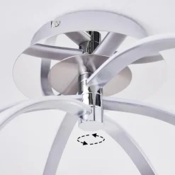 Plafonnier Maluma Chrome, 1 lumière