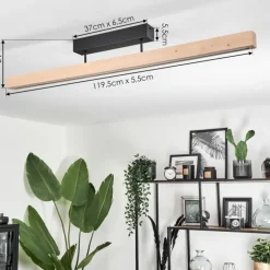 Plafonnier Mansupa LED Écru, Noir, 3 lumières